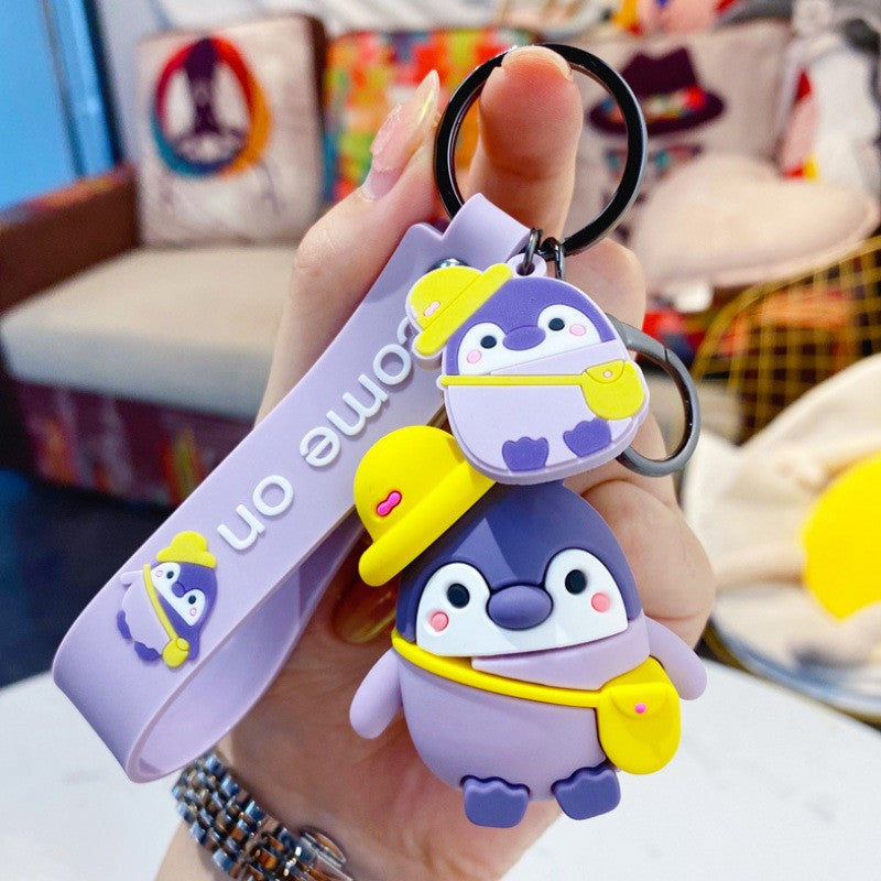 Cartoon Girlish Penguin Keychain Cute Doll Key Chain Couple Accessories Handbag Pendant Small Gift