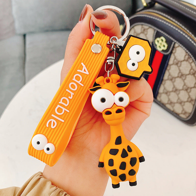 Eye-Popping Little Lion Doll Pendant Keychain Cartoon Cute Car Key Chain Student Ins Trendy Bag Ornaments