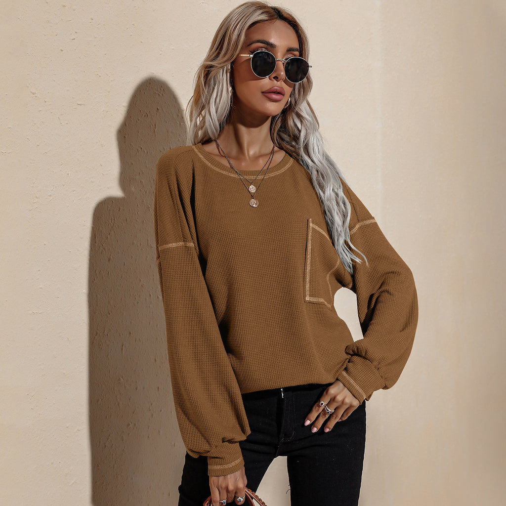 European and American women's clothing 2022 thin sweater women's spring new fashion loose top