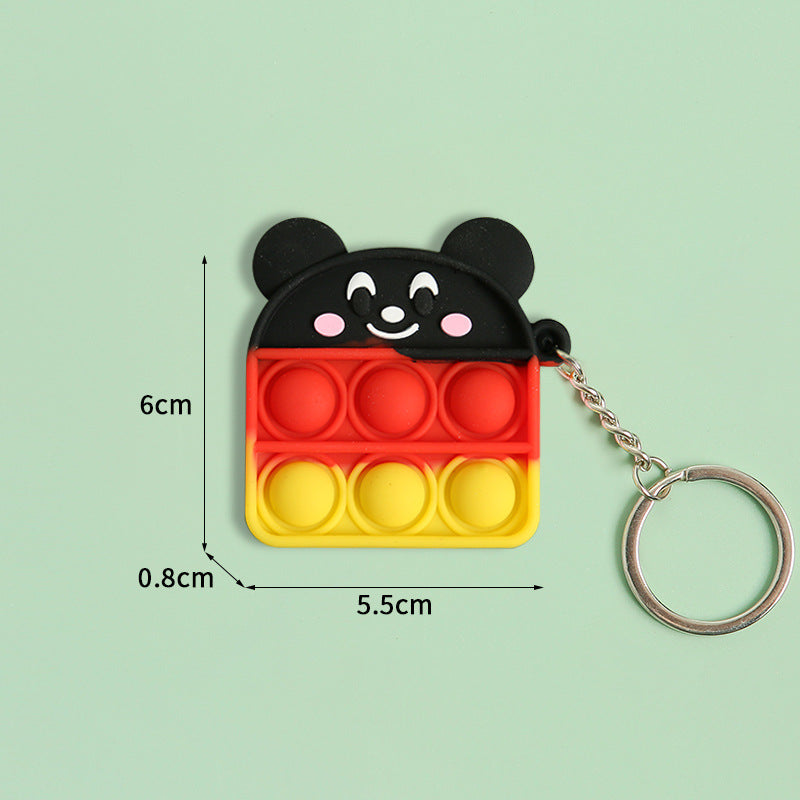 Mini Pendant Toy Rat Killer Pioneer Keychain Bubble Music Puzzle Pressure Relief Silica Gel Key Chain