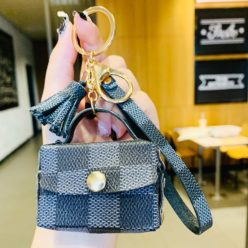 Pattern Leather Bag Personality Fashion Trend Key Pendants Personality Simple Leather Bag Bag Ornaments Female Gift Pendant