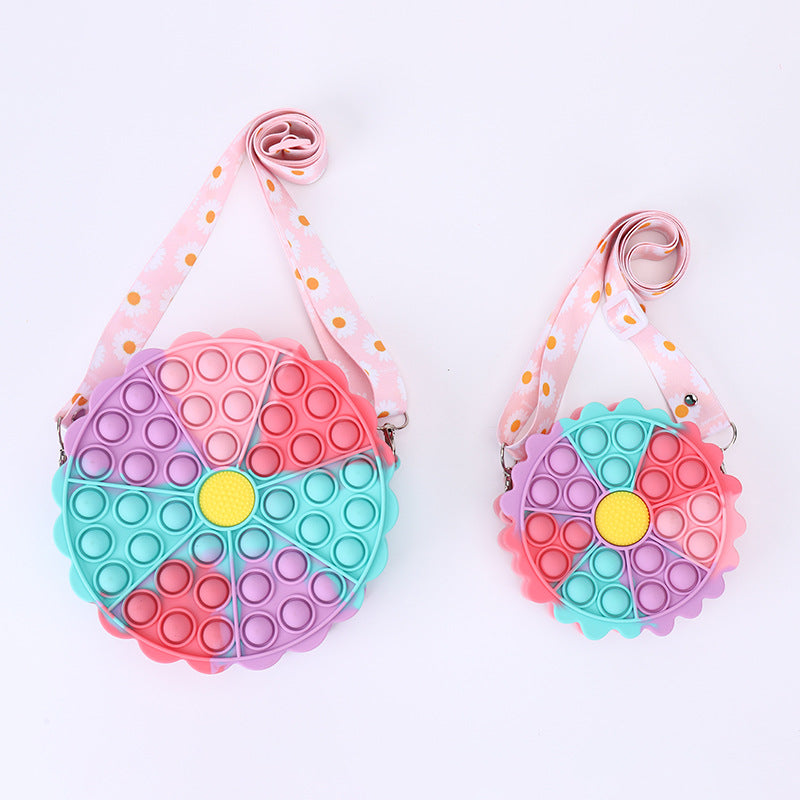 Large Crossbody Bag Toys Bag Silicone Squeeze Bubble Pressure Reduction Toy Mobile Phone Bag