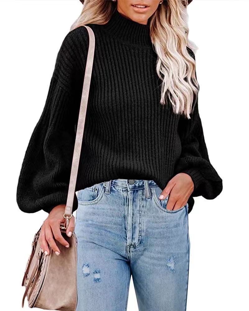 Mid-Turtleneck Pullover Women's Cross-Border Sweater