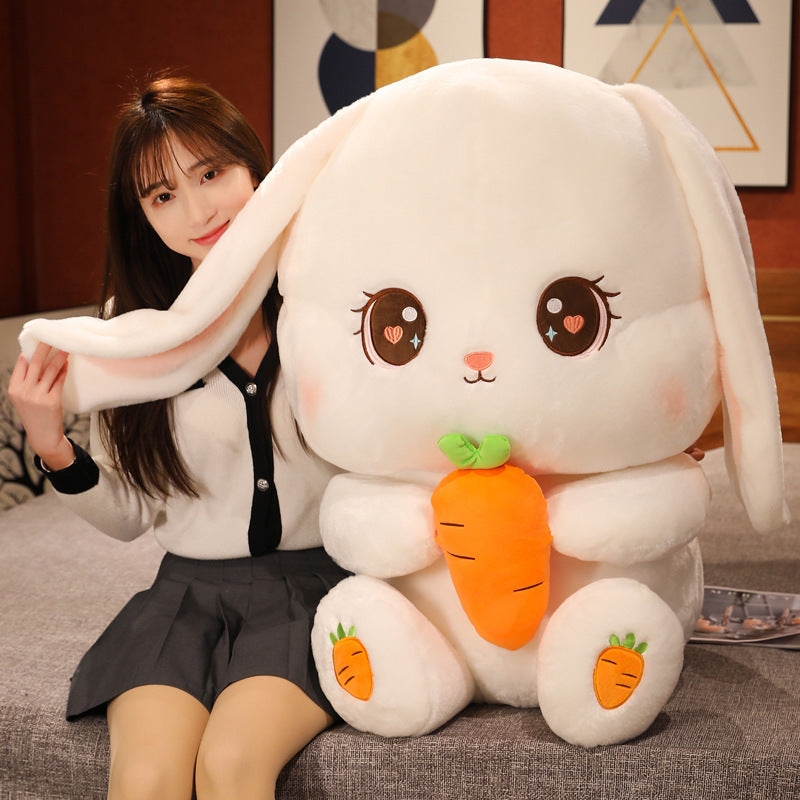 Big Ears Carrot Rabbit Doll Long Eared Rabbit Plush Toy Doll Doll Female Birthday Present