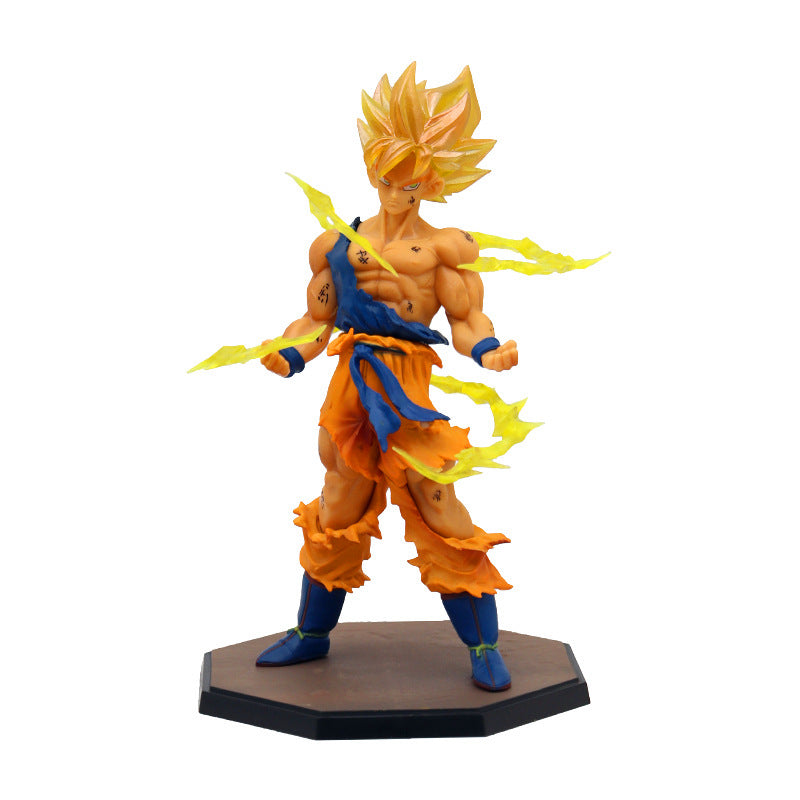 Dragon Ball Sun Wukong Super Saiyan Car Decoration Chassis Decoration Classic Anime Peripheral Hand Office