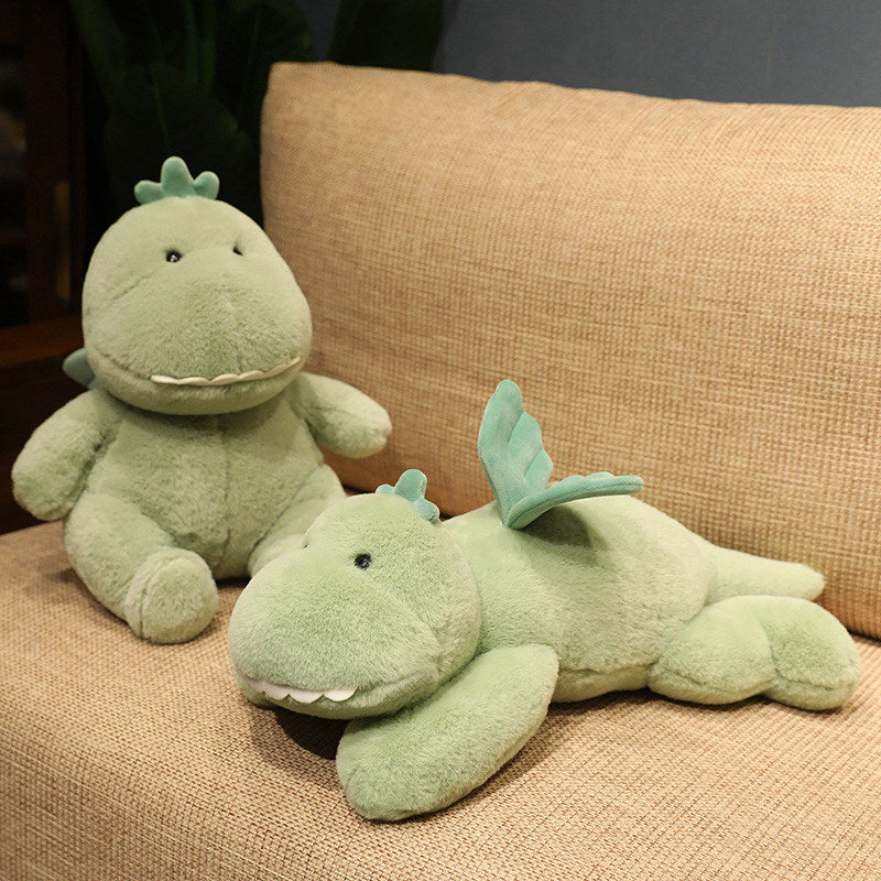 Cute Dinosaur Doll Little Green Dragon Plush Toy Ragdoll Doll Girls Birthday Gifts