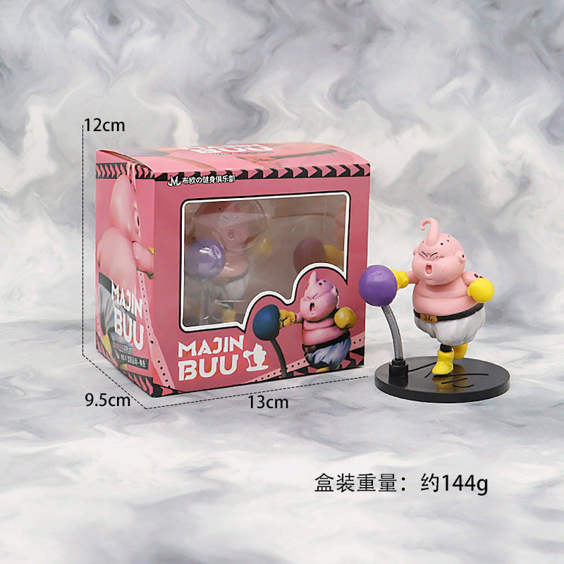 Dragon Ball GK Muscle Majin Boo Anime Garage Kits Model Furnishing Articles Gym Creative Spoof Figurine Doll