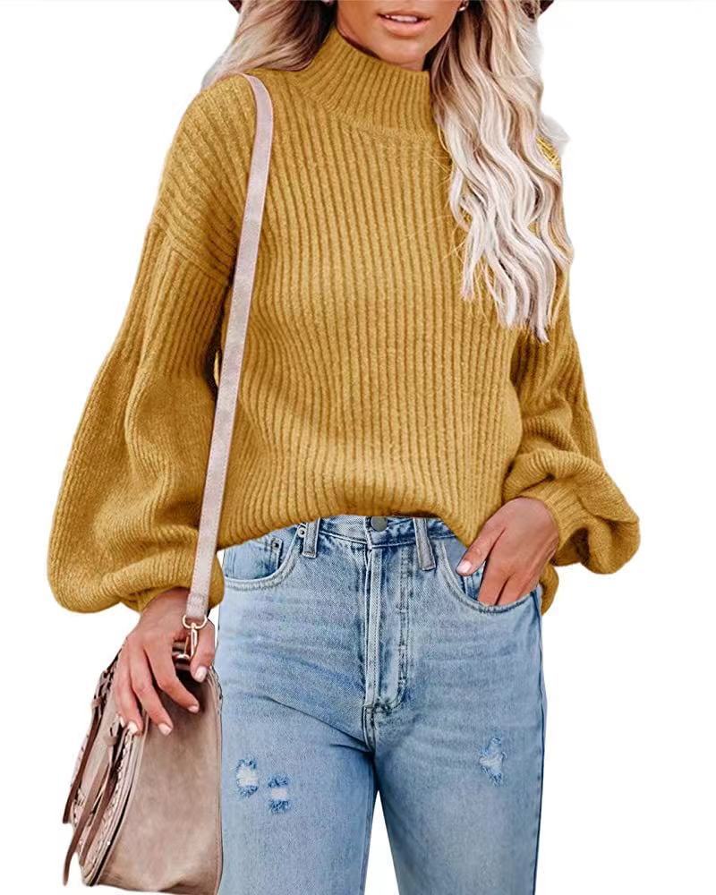 Mid-Turtleneck Pullover Women's Cross-Border Sweater