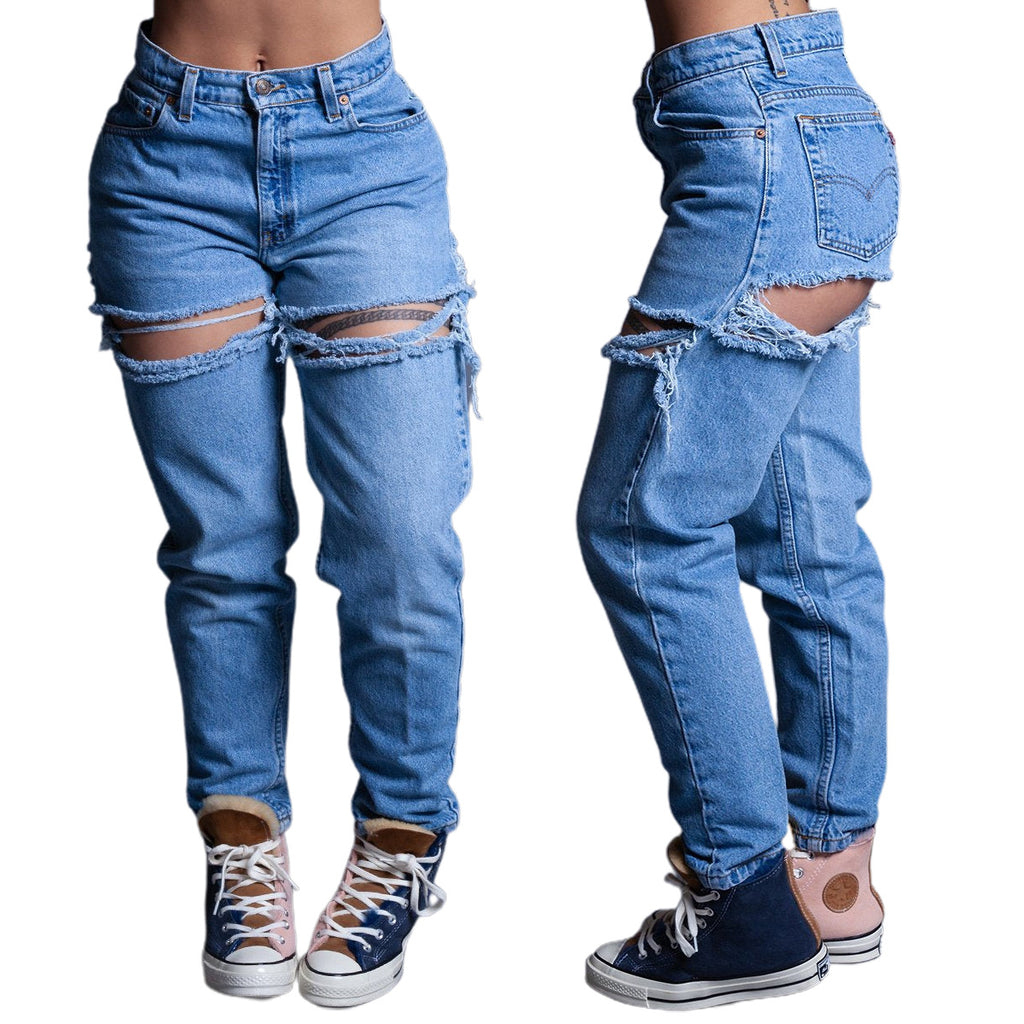 Bestseller Ripped Jeans Women's Washed High Waist Loose Jeans