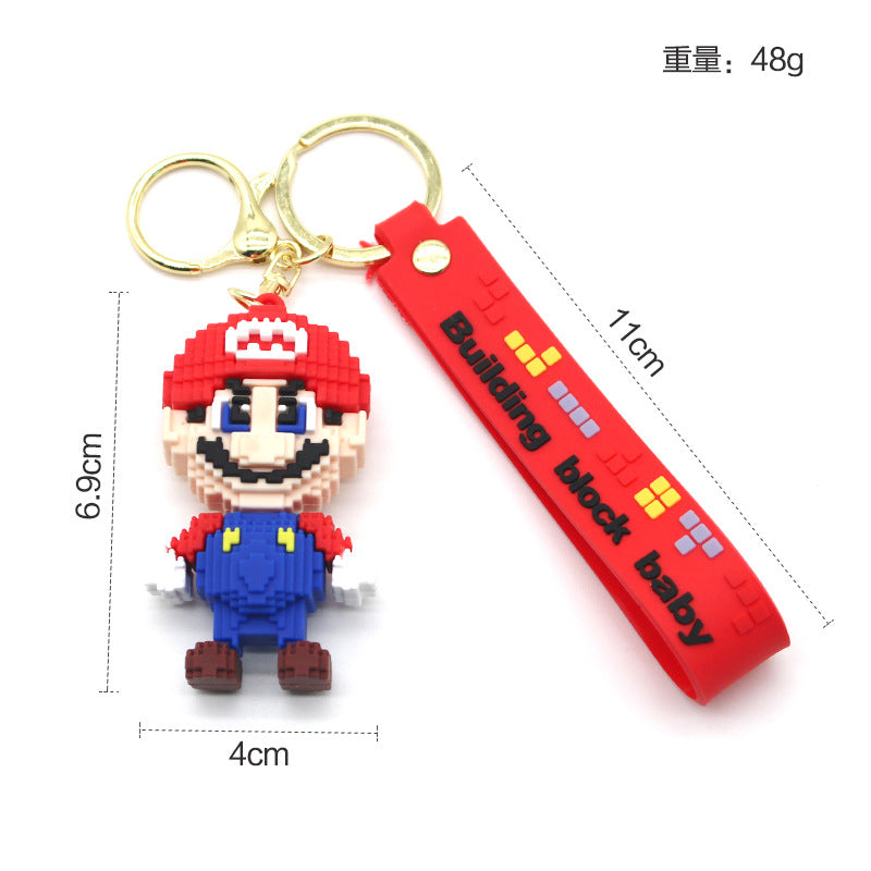 Nintendo Mario Keychain Personality Game Character Couple Pendant Car Key Pendant