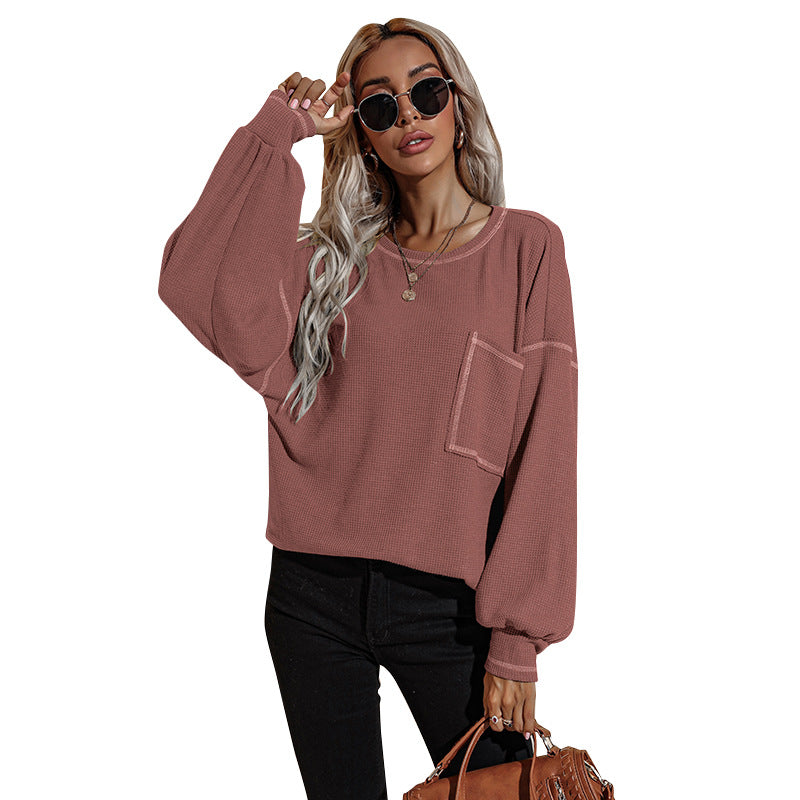 European and American women's clothing 2022 thin sweater women's spring new fashion loose top