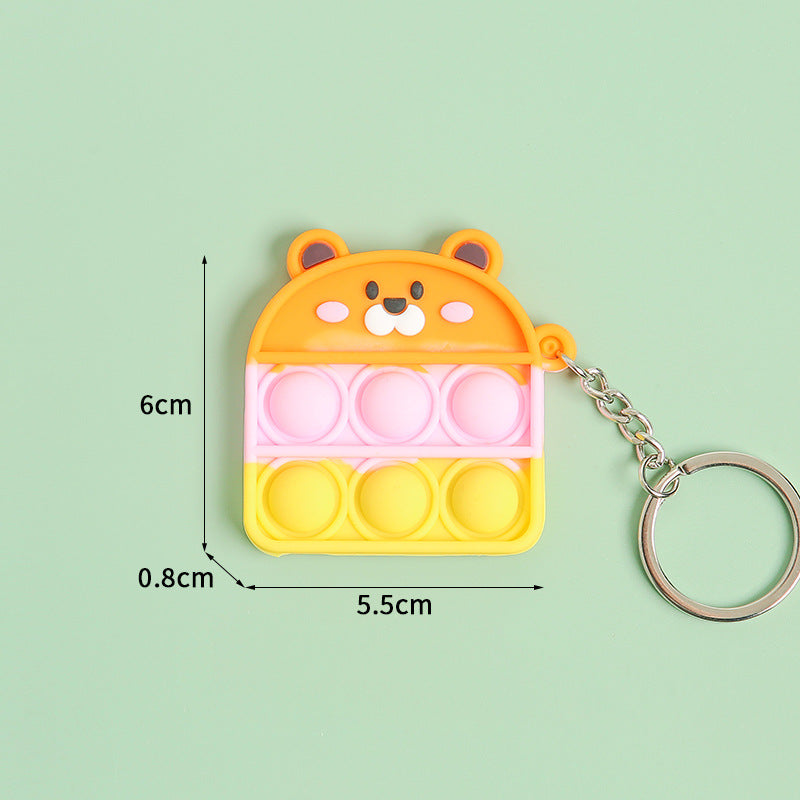 Mini Pendant Toy Rat Killer Pioneer Keychain Bubble Music Puzzle Pressure Relief Silica Gel Key Chain