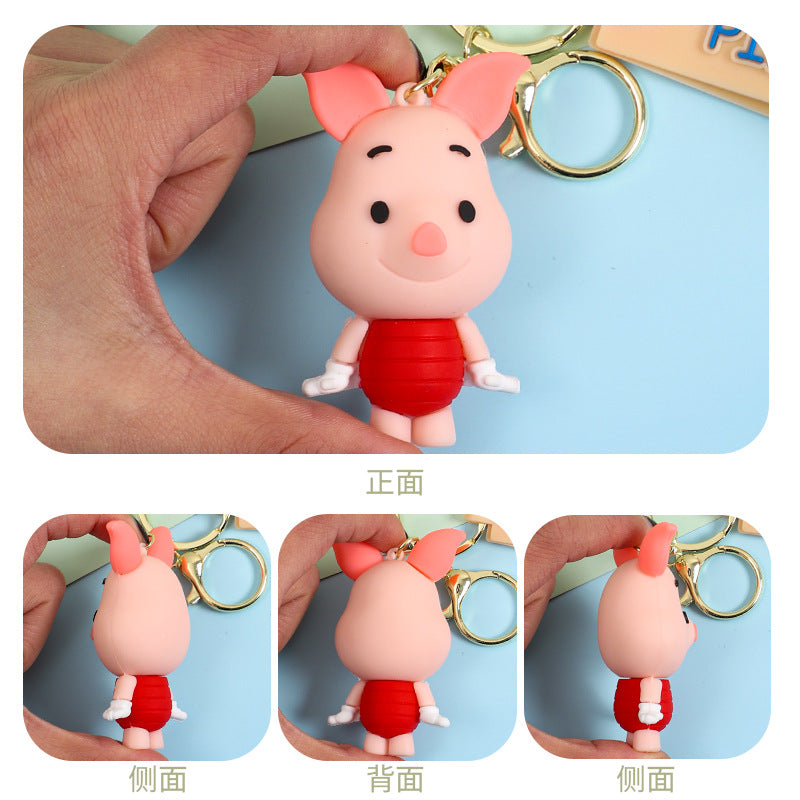 Mickey Stitch Keychain Pendant Cute Baby Doll Small Gift Car Key Chain Bag Ornaments