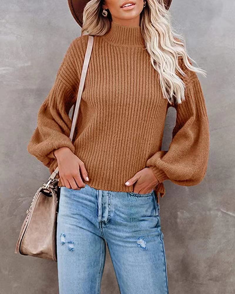 Mid-Turtleneck Pullover Women's Cross-Border Sweater