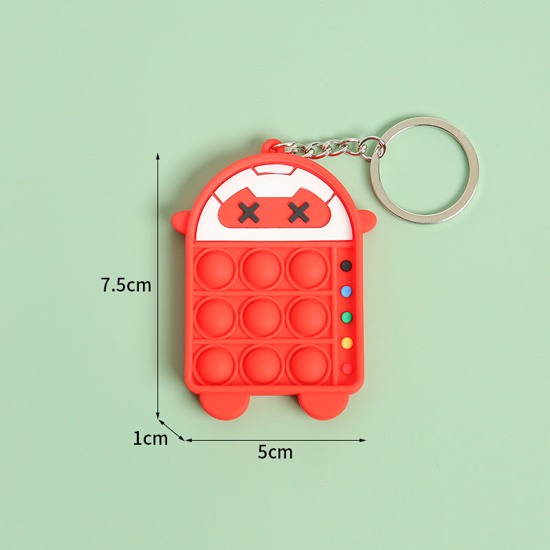 No. 4 Silicone Mouse Killer Pioneer Keychain Children's Mini Keychain Pendant Accessories Couple Keychain