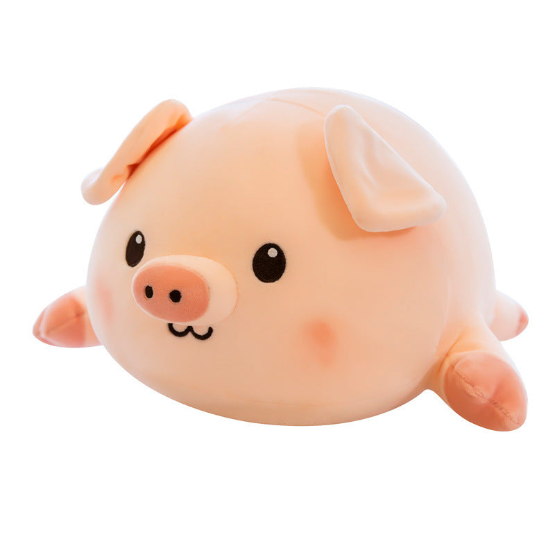 Cute Animal Ball Pig Pillow Plush Toy Lazy Round Roll Pillow For Girls Sleeping Pillow Living Room Decoration