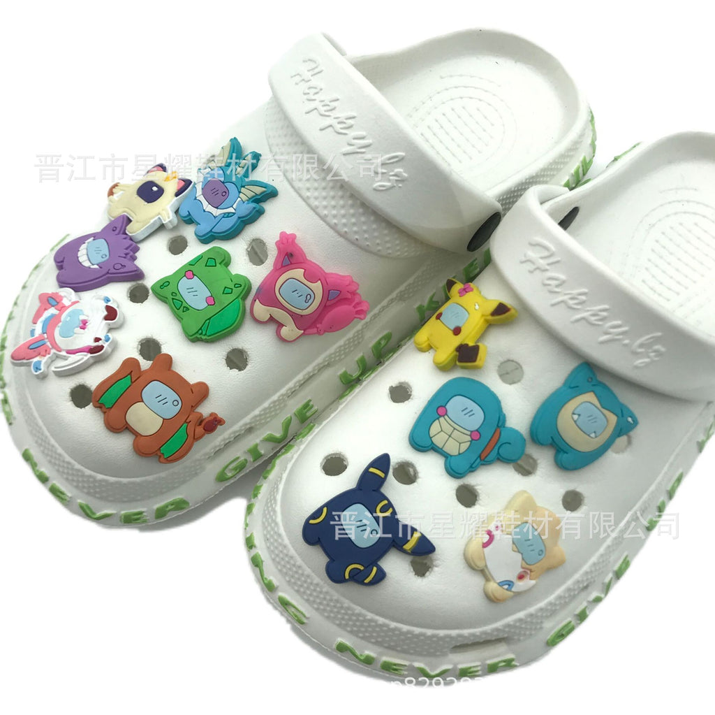 Shoe Buckle New Pokémon Series Eva Sandals Hole Shoes Decorative Buckle Shoe Buckle Shoe Ornament Shoe Accessory