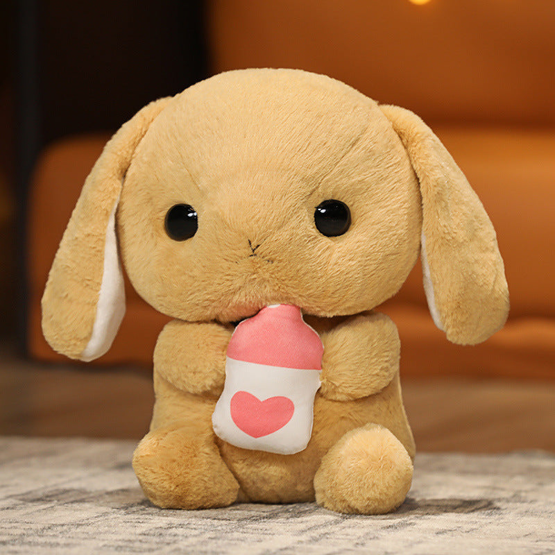 Long Eared Rabbit Doll Mini Bunny Plush Toy Lop Eared Rabbit Long-Haired Rabbit Doll Cute Bunny Schoolbag Pendant