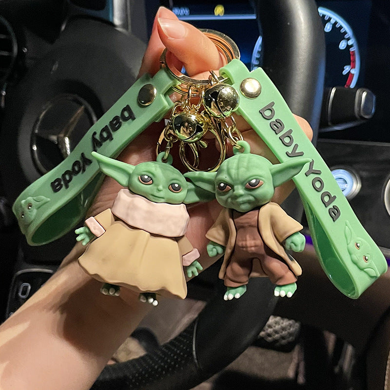Cartoon Epoxy Star Wars Cute Yoda Baby Keychain Little Creative Gifts Handbag Pendant Doll Ornaments