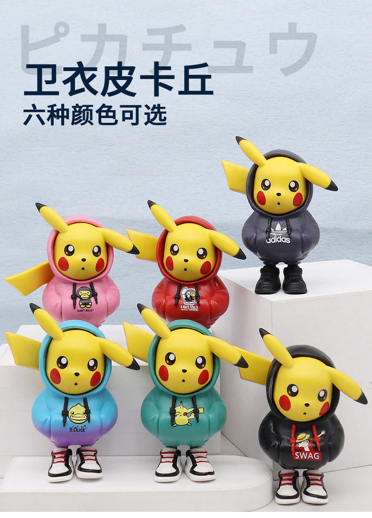 Fashion Play Standing Posture Pikachu Blind Box Hand-Made Magic Baby Pet Elf Capsule Toy Prize Claw Model Ornaments