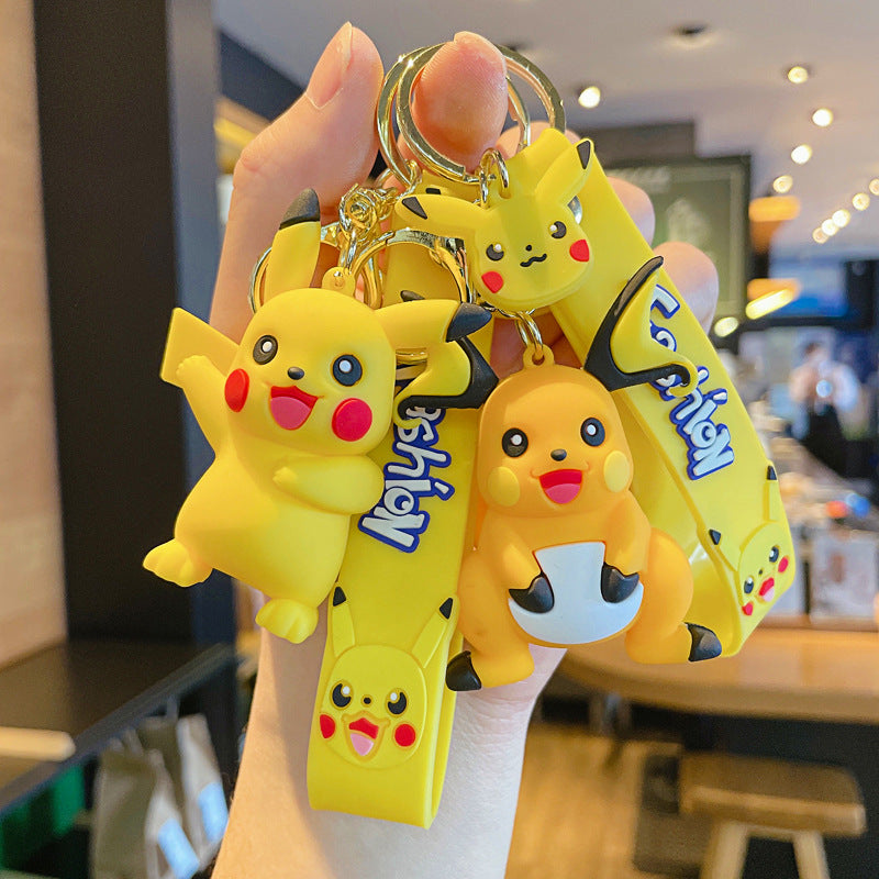 Pokemon Pikachu Keychain Series Female Cute Trendy Cartoon Doll Car Key Chain Package Pendant
