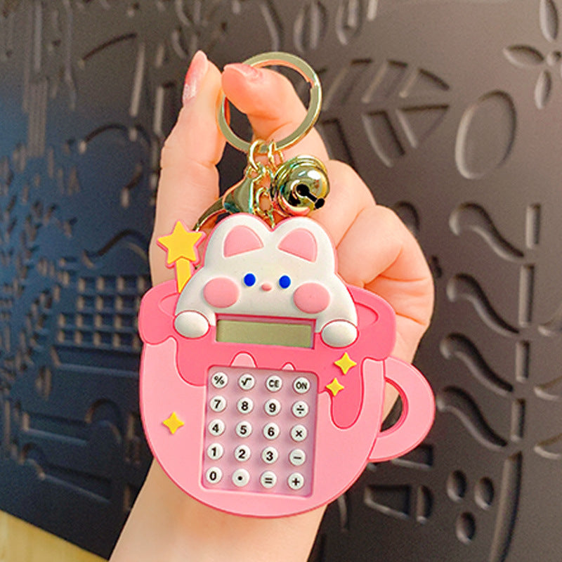 Creative Cartoon Little Bunny Computer Keychain Pendant Female Cute Multi-Functional Schoolbag Pendant Small Gift
