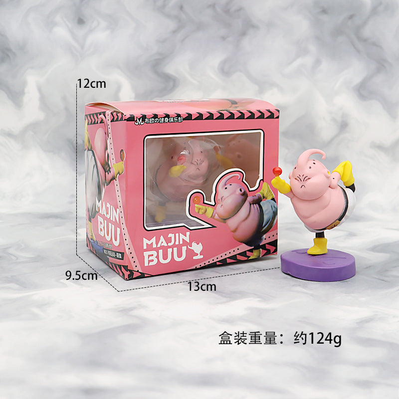 Dragon Ball GK Muscle Majin Boo Anime Garage Kits Model Furnishing Articles Gym Creative Spoof Figurine Doll
