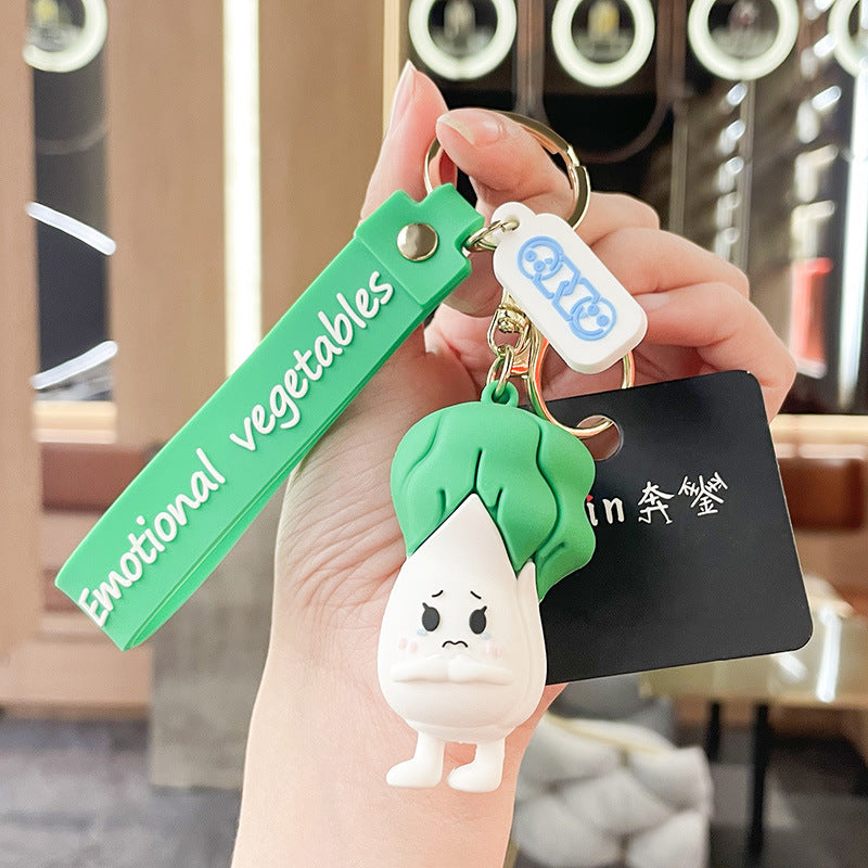 Emotional Vegetable Keychain Pendant Angry Eggplant Little Creative Gifts Exquisite Couple Bags Hanging Ornament