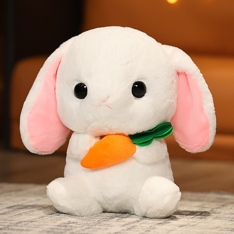 Long Eared Rabbit Doll Mini Bunny Plush Toy Lop Eared Rabbit Long-Haired Rabbit Doll Cute Bunny Schoolbag Pendant