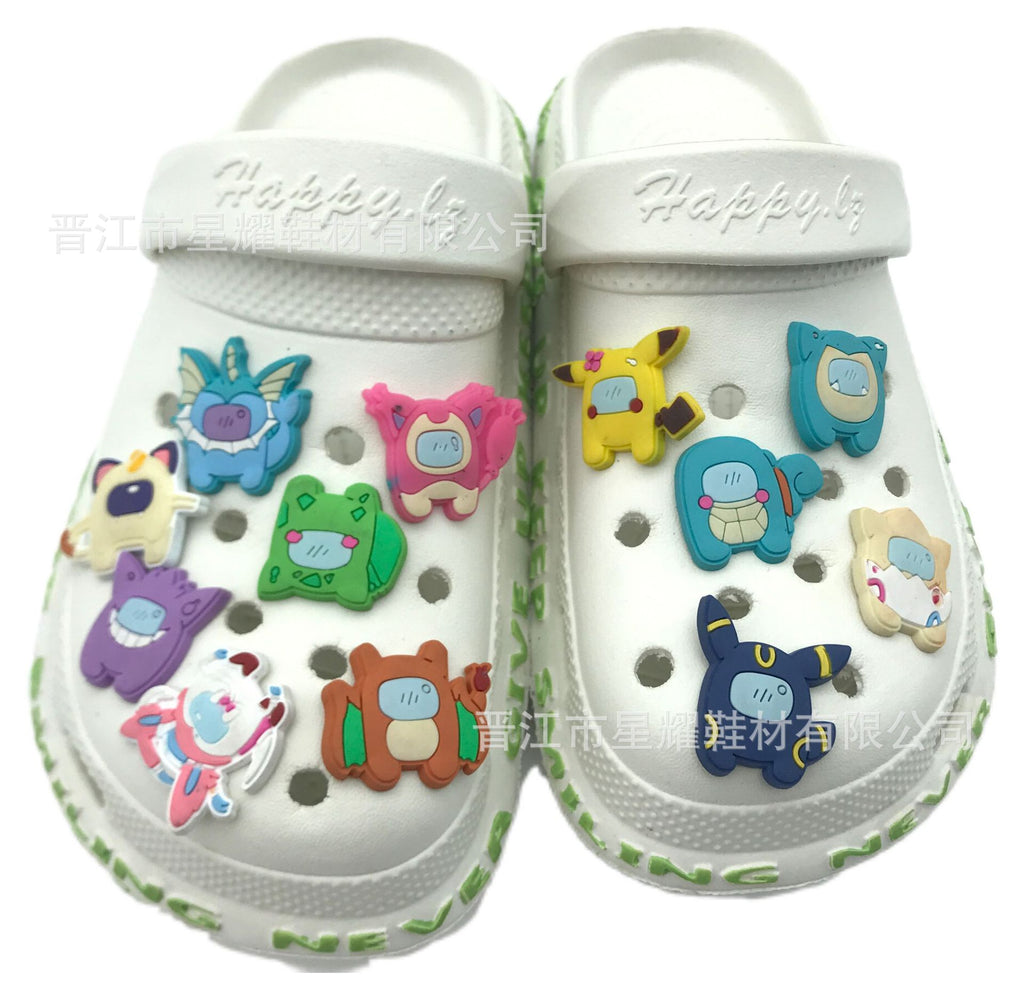 Shoe Buckle New Pokémon Series Eva Sandals Hole Shoes Decorative Buckle Shoe Buckle Shoe Ornament Shoe Accessory