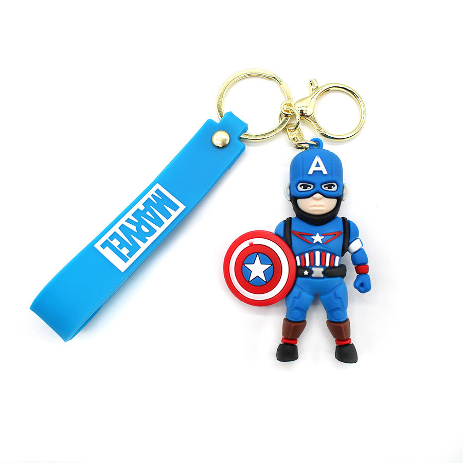 Avengers Superhero Keychain Spider-Man Iron Man Captain America Key Chain Car Key Charm