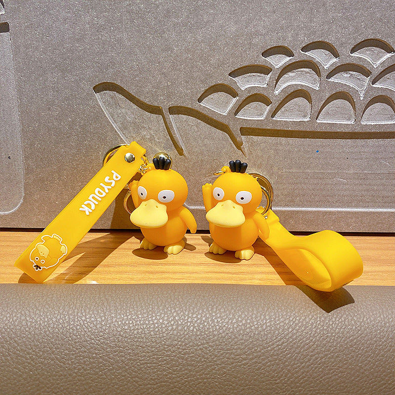 Creative Pokemon Series Psyduck Keychain Ornaments Little Duck Car Key Chain Schoolbag Pendant Small Gifts