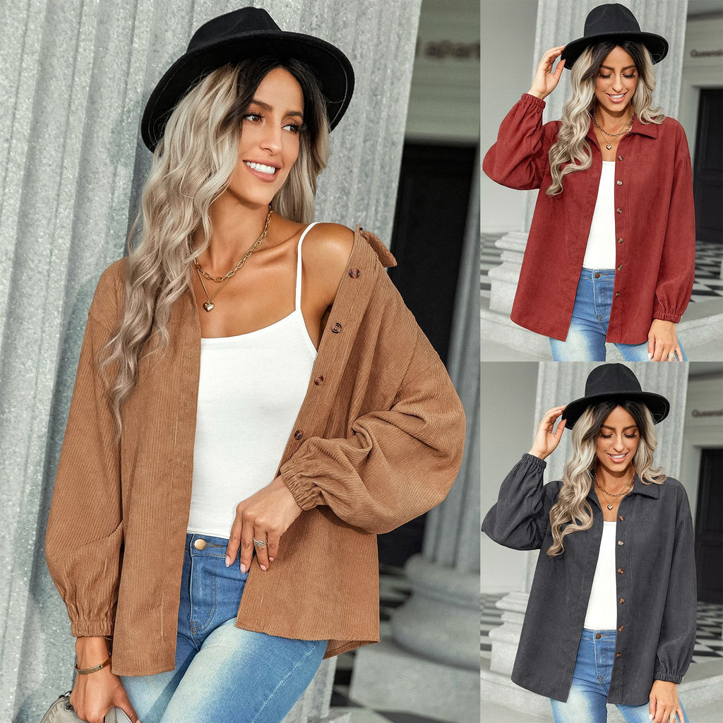 2022 Early Autumn New Top Women's Clothing Fashion Thin Lapels Baggy Coat