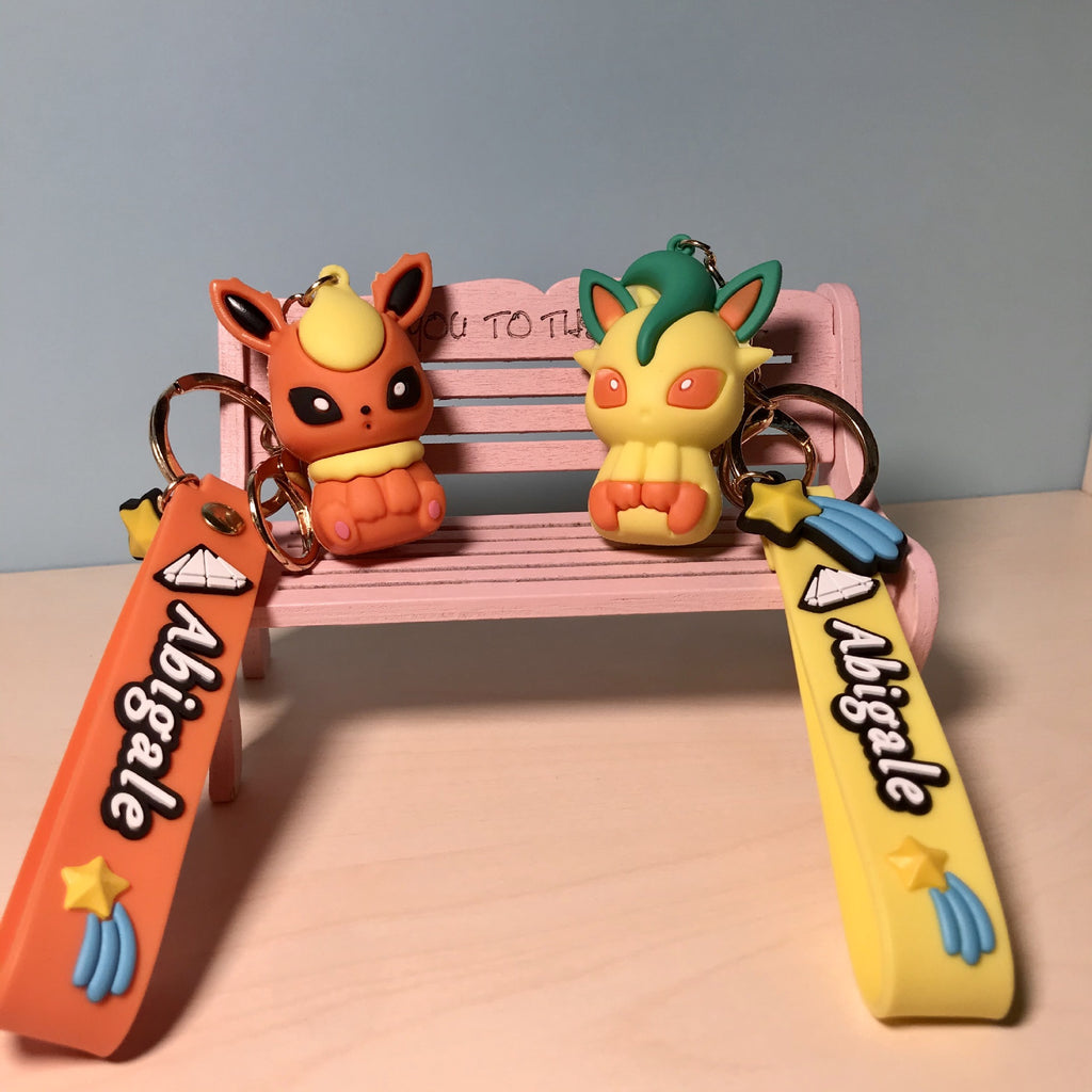 PVC Yibu Keychain Pokemon Pet Elf Ornaments Cute Cartoon Couple Bag Pikachu Pendant