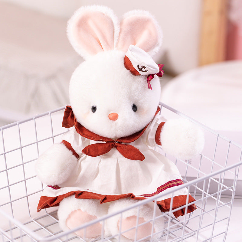 Monet Flower Skirt Rabbit Doll Princess Rabbit Toy Little Bunny Doll Ragdoll Girl Sleeping Rabbit Pillow