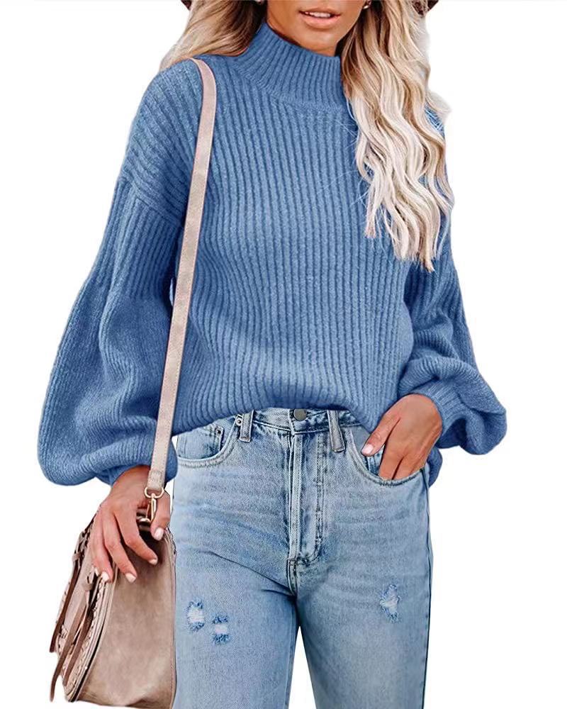 Mid-Turtleneck Pullover Women's Cross-Border Sweater