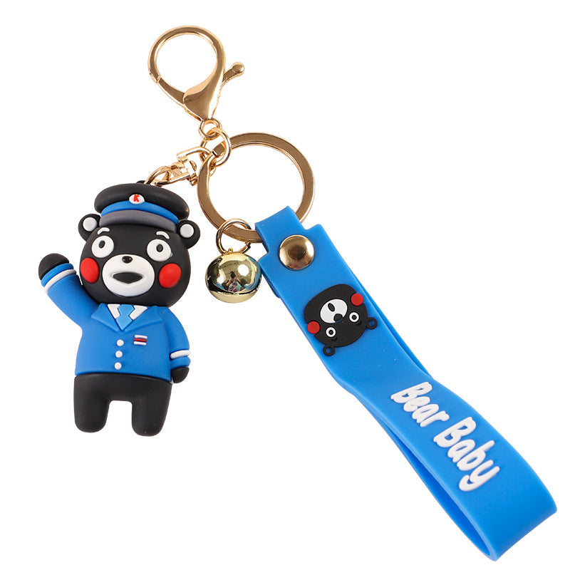 Cartoon Doll Epoxy Duffy Bear Keychain Pendant Nick Fox Monkey Ornaments Business Small Gift