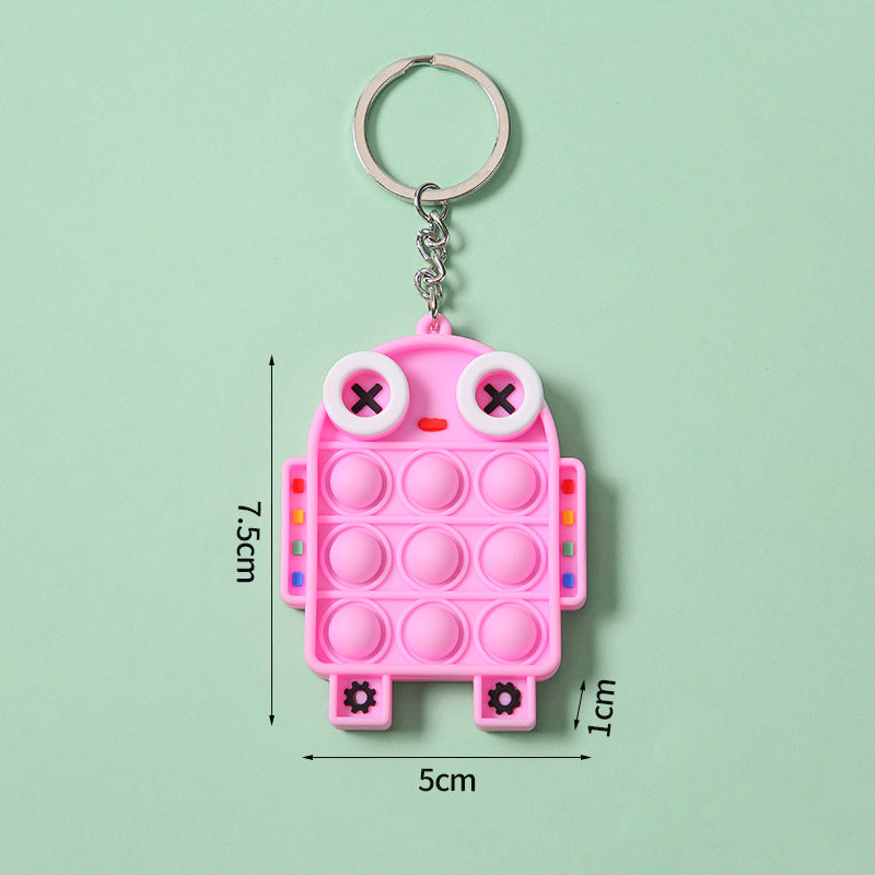 No. 1 Decompression Rat Killer Pioneer Keychain Bubble Music Robot Keychain Pendant Bag Accessories