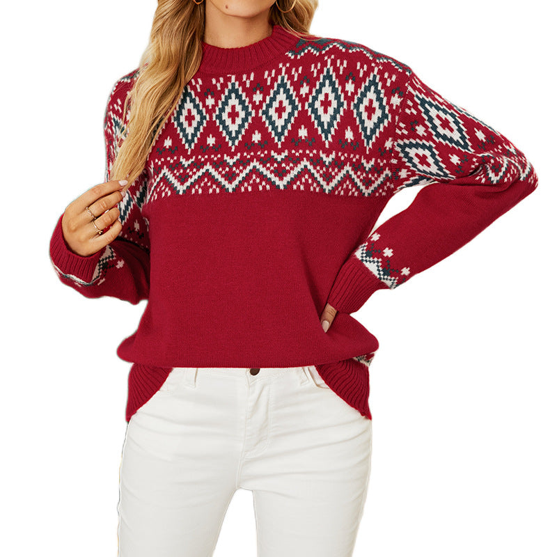 Christmas Holiday Sweater Loose Pullover Christmas Sweater for Women