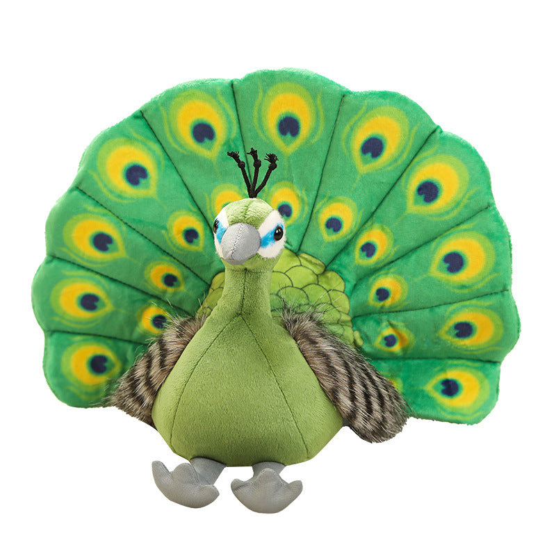 Zoo Souvenir Simulation Peacock Doll Doll Plush Bird Toy Children's Ragdoll Activity Gifts