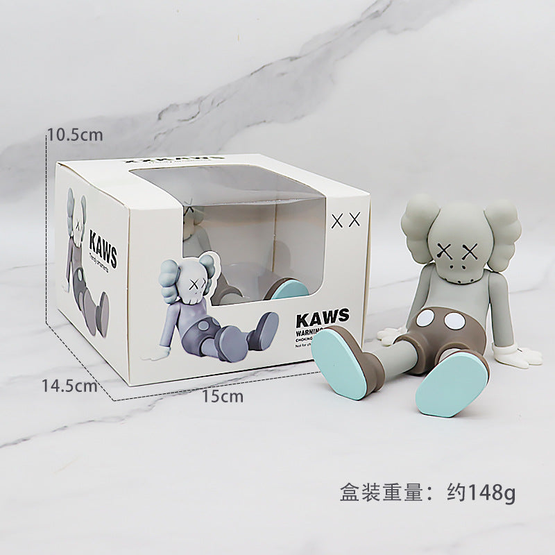 Boxed Cartoon KAWS Cows Garage Kit Model Doll Car Decoration Creative Personality Car Interior Decoration Toys