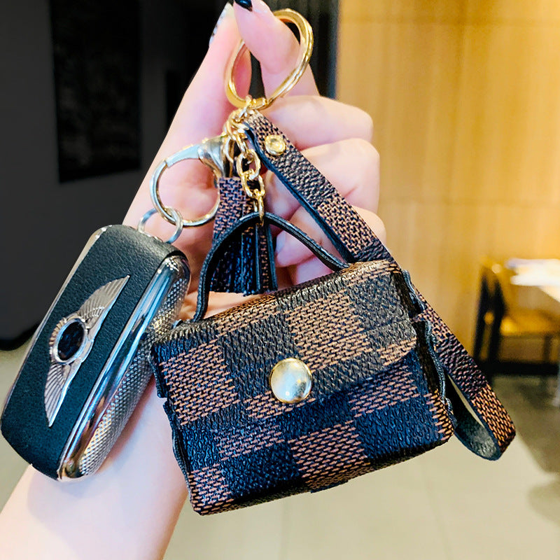 Pattern Leather Bag Personality Fashion Trend Key Pendants Personality Simple Leather Bag Bag Ornaments Female Gift Pendant