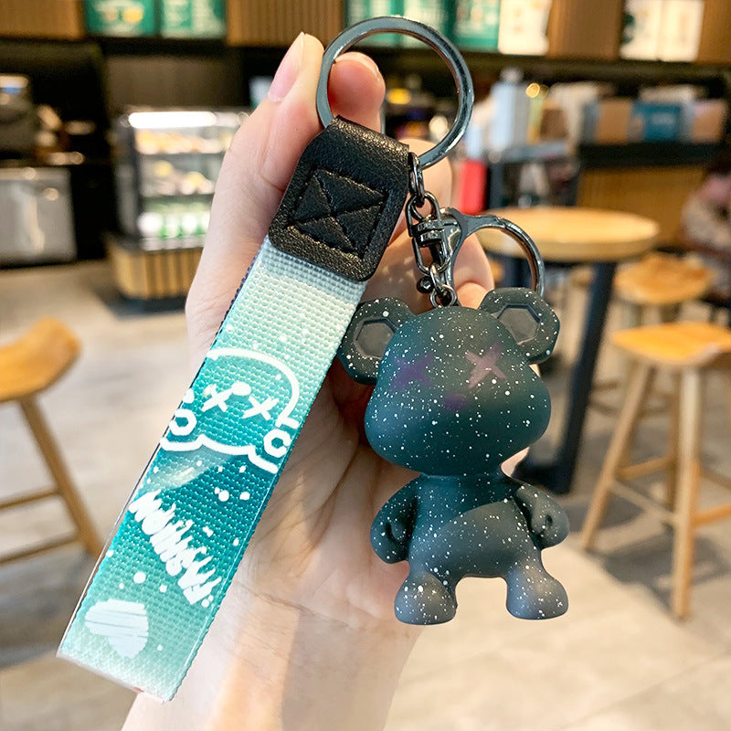 Cartoon Color-Changing Bear Keychain Accessories Couple Car Key Chain Pendant Bag Hanging Ornament Little Creative Gifts