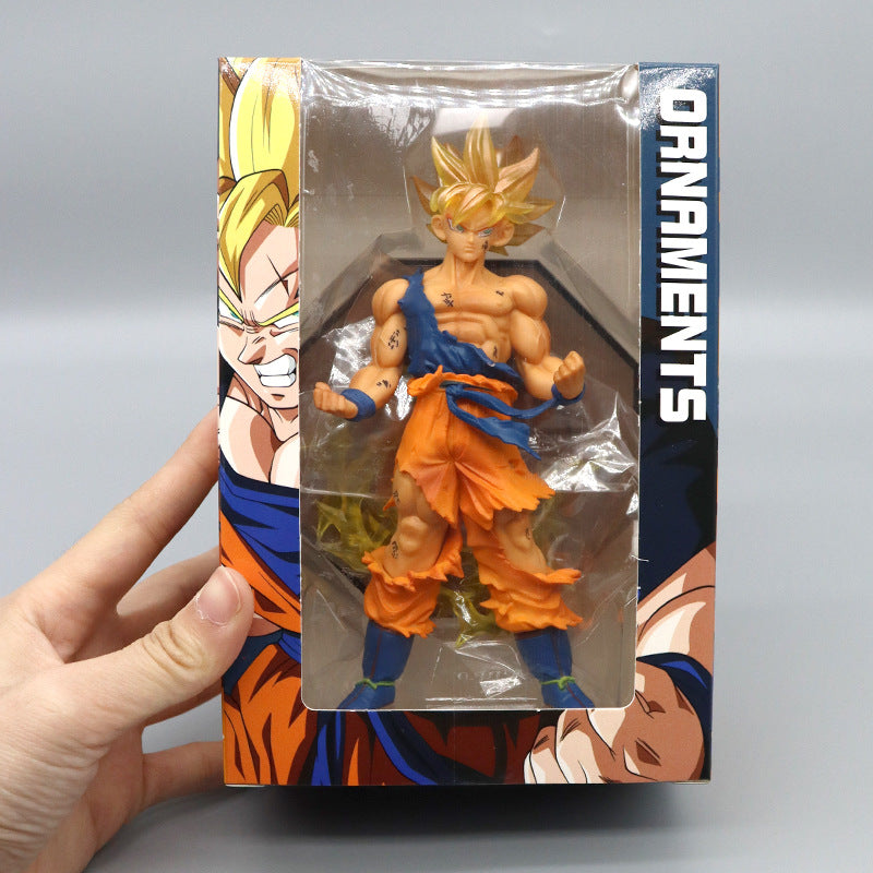 Dragon Ball Sun Wukong Super Saiyan Car Decoration Chassis Decoration Classic Anime Peripheral Hand Office