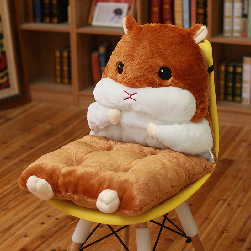 Multifunctional Hamster One-Piece Cushion Detachable Plush Warm Waist Hip Arm Chair Gift Girl Cushion