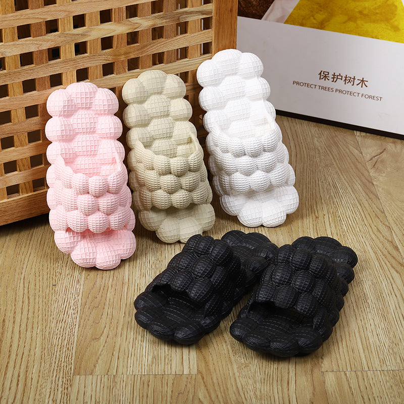 Women's Summer Creative Lychee Personality Trend Bubble Shoes Massage Footbed Beach Slippers Women's Lovers Shoes