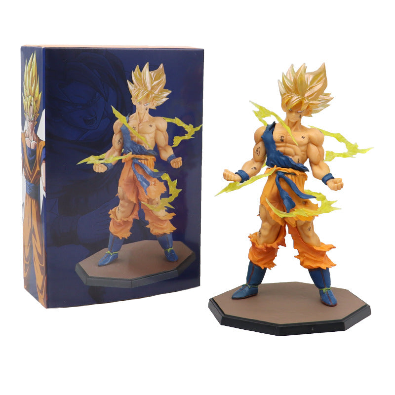 Dragon Ball Sun Wukong Super Saiyan Car Decoration Chassis Decoration Classic Anime Peripheral Hand Office