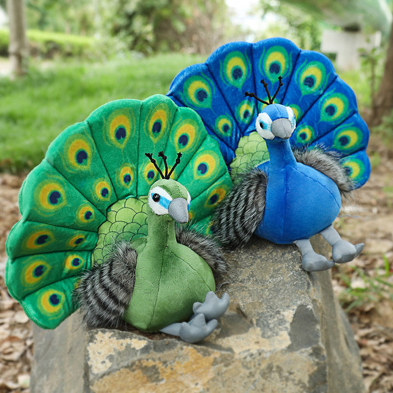 Zoo Souvenir Simulation Peacock Doll Doll Plush Bird Toy Children's Ragdoll Activity Gifts