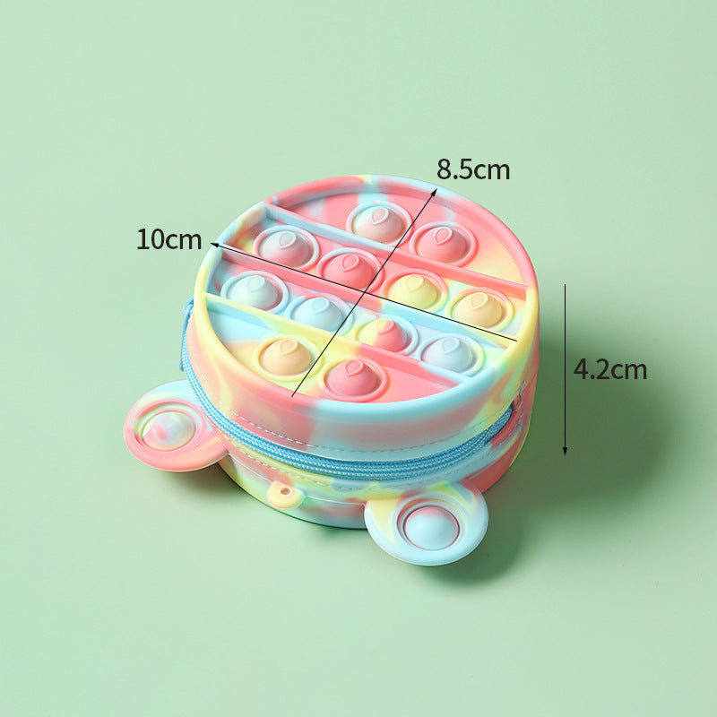 Silicone Deratization Pioneer Coin Purse Squeezing Toy Puzzle Pressure Relief Toy Mickey Zipper Bag Storage Bag Customizable