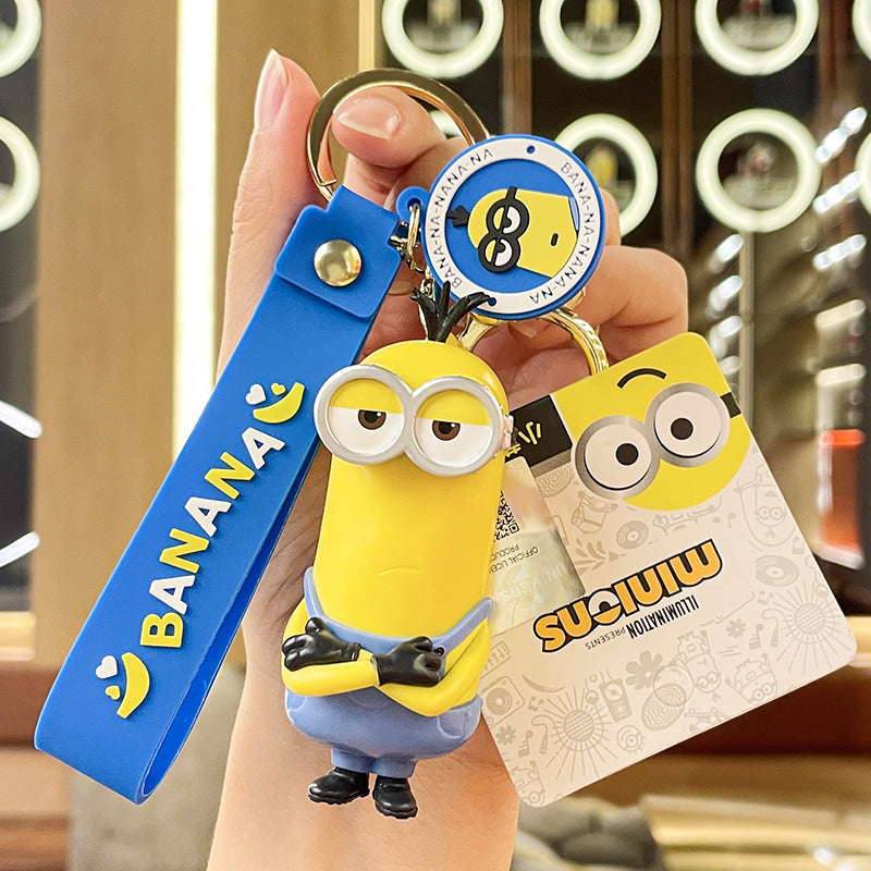 Minions Keychain Female Cute Jewelry Doll Pendant Car Key Chain Couple Bags Ornaments